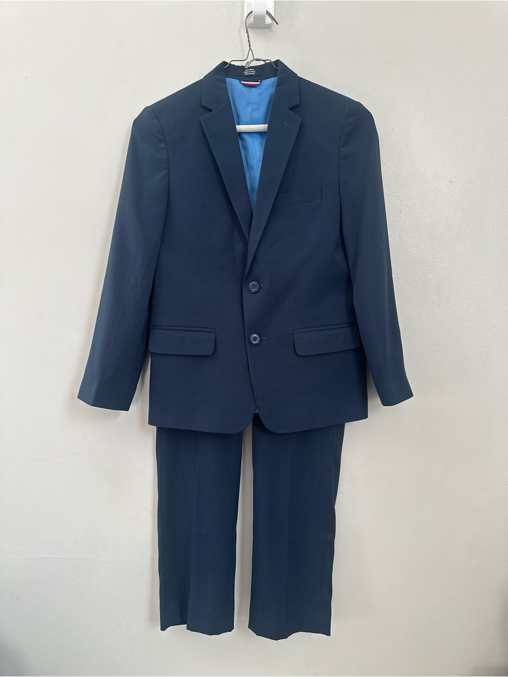 Tommy Hilfiger THFLEX Boys Navy 2-Piece Suit Blazer Pants Size 10